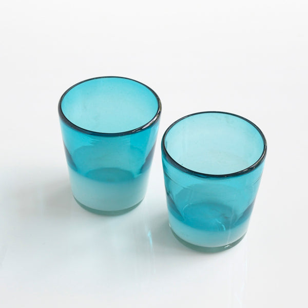 Hand blown Glasses - Aqua ( Set of 4)