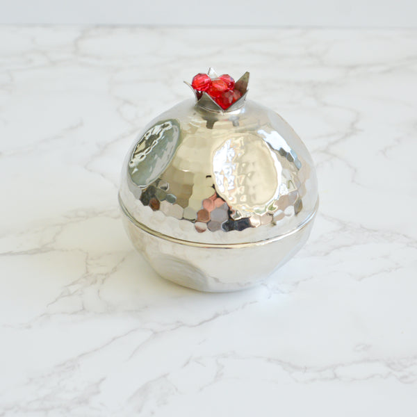 Hammered Silver Pomegranate