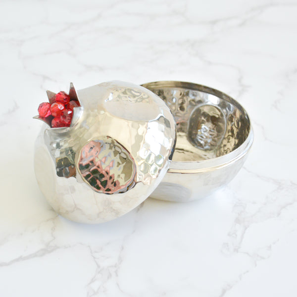 Hammered Silver Pomegranate