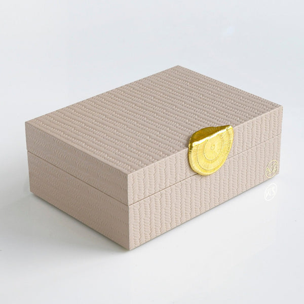 Gold Stamp Decorative Box - Beige