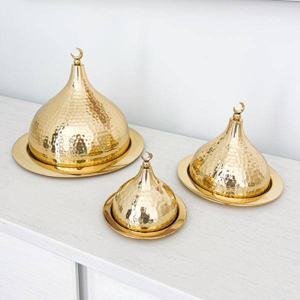 Moon Pastry Plate with Dome