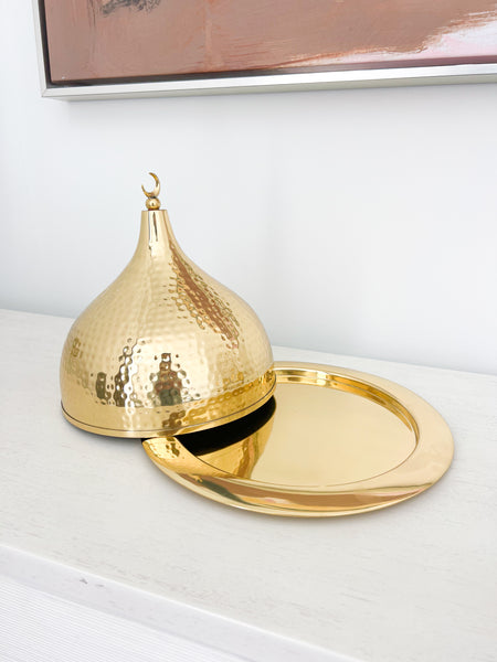 Moon Pastry Plate with Dome