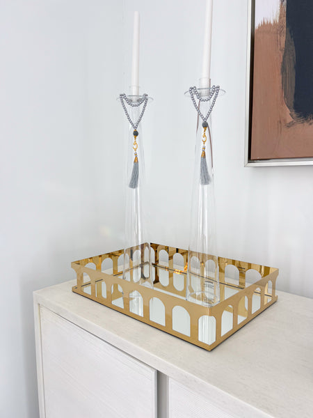 Arch Gold Mirror Tray