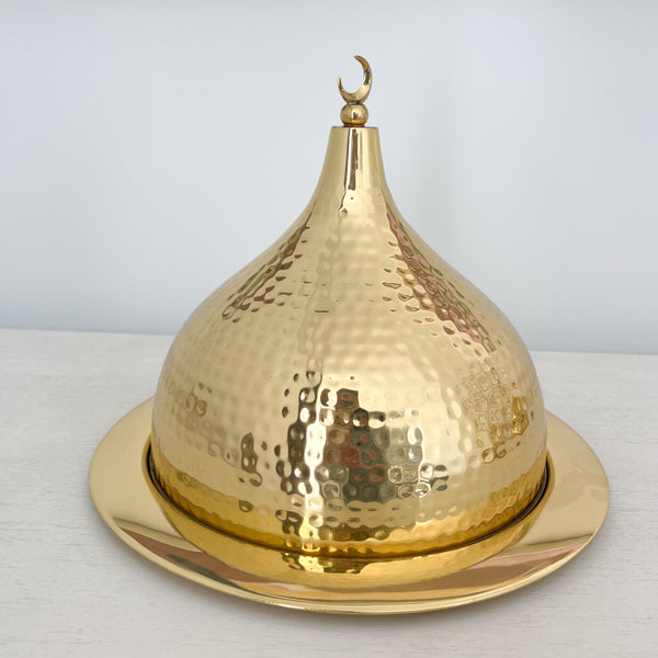 Moon Pastry Plate with Dome