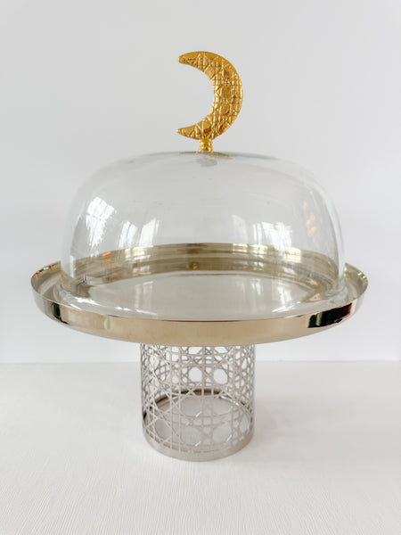 Gold & Silver Food Server with Dome