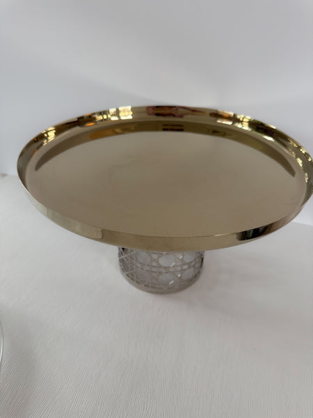 Gold & Silver Food Server with Dome