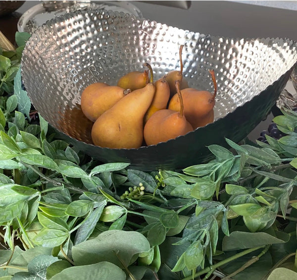 Black & Silver Metal Decorative Bowl