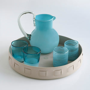 Hand blown Glasses - Aqua ( Set of 4)