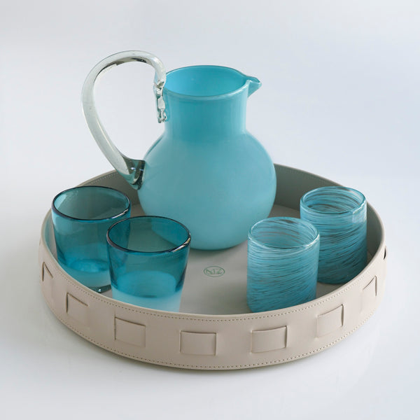Hand blown Glasses - Aqua ( Set of 4)