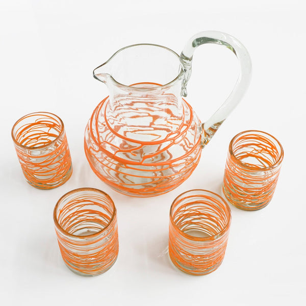 Glass Swirl Pitcher