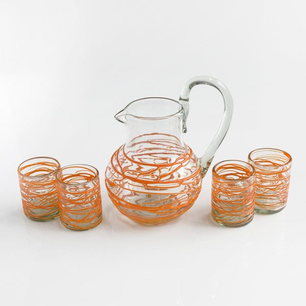 Glass Swirl Pitcher