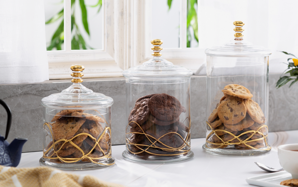 Gold Swirl Jar