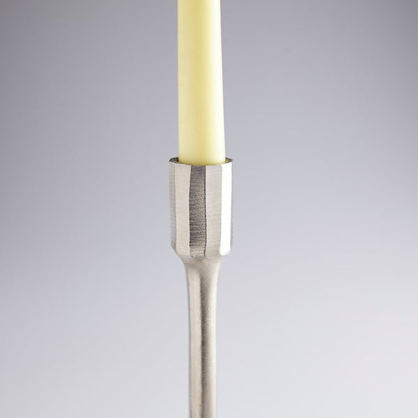 Brushed Nickel Candle Holder (Set of 2)