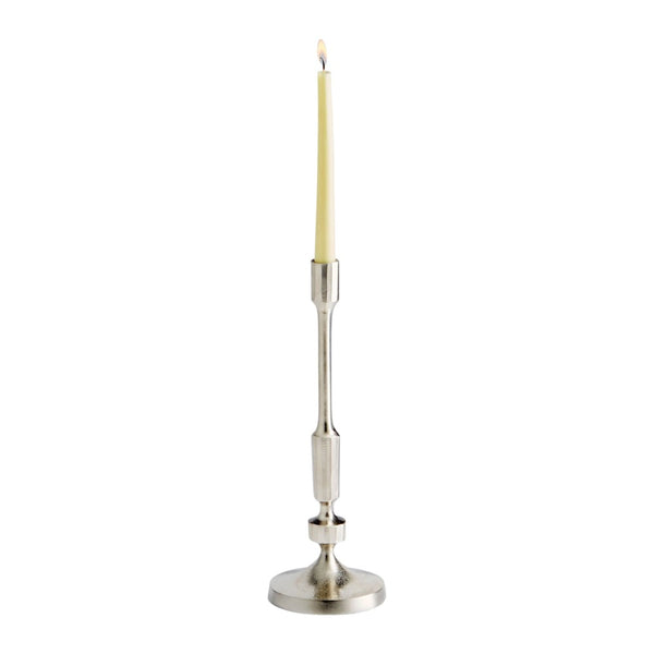 Brushed Nickel Candle Holder (Set of 2)