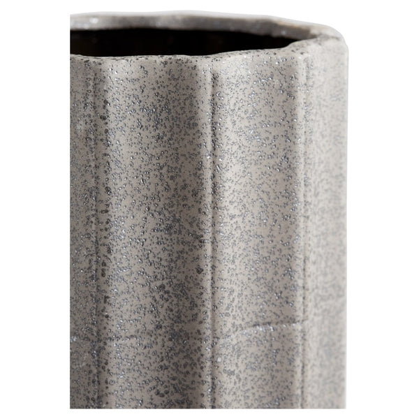 Large Ceramic Silver Vase