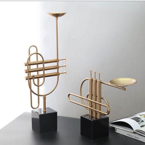 Saxophone Candle Holders