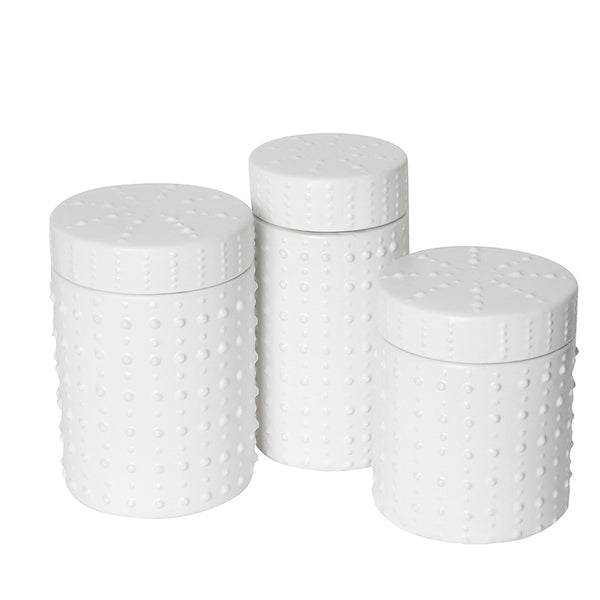 White Stud Coffee Jars