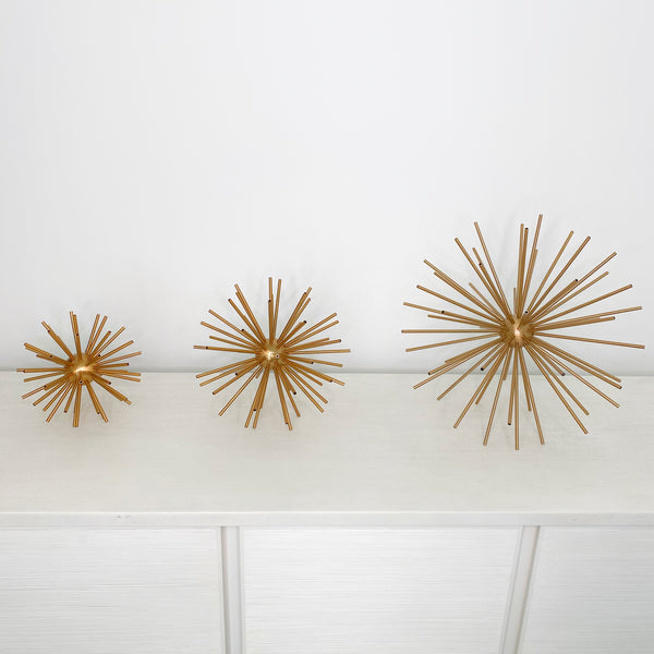 Ella Starburst Brass Ball Sculpture