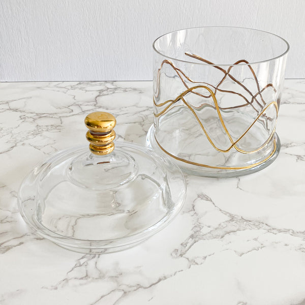 Gold Swirl Jar