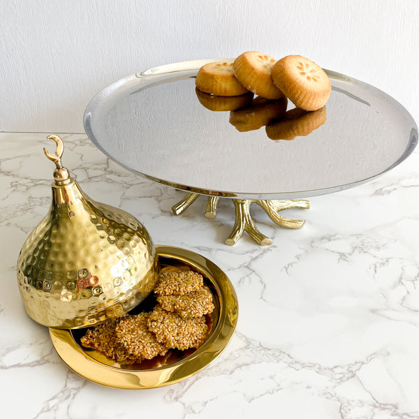 Gold & Silver Branch Cake Stand