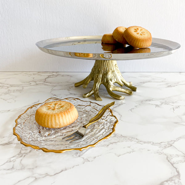 Gold & Silver Branch Cake Stand