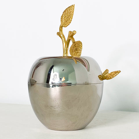 Gold Leaf Sugar Jar with Spoon