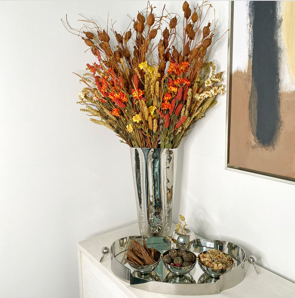 Rippled Stainless Steel Vase