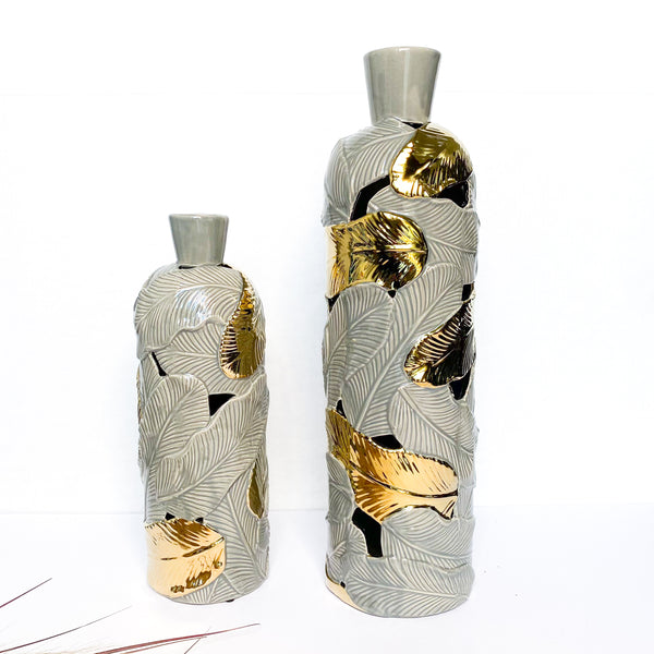 Gold Leaf Vase