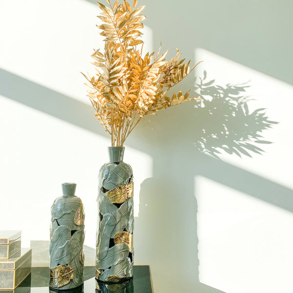 Gold Leaf Vase