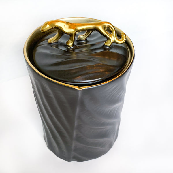 Gold & Black Tiger Jar