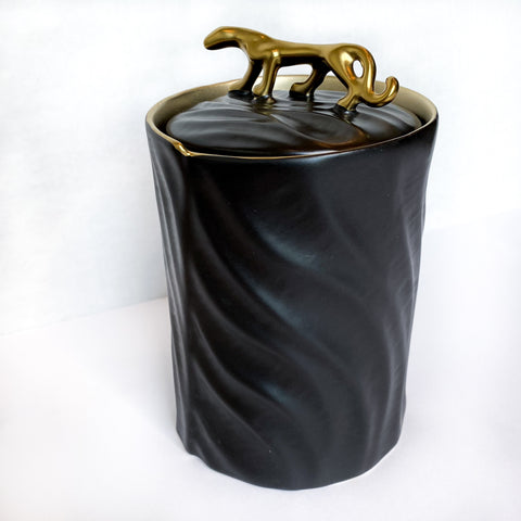 Gold & Black Tiger Jar