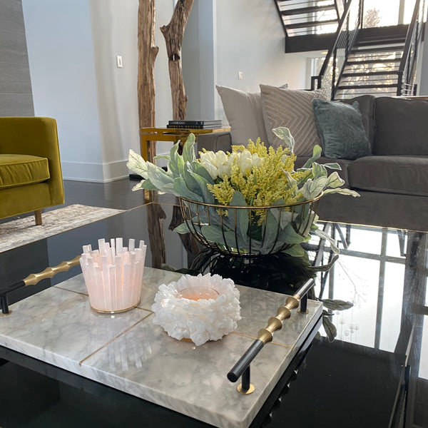Gold Mirror Basket
