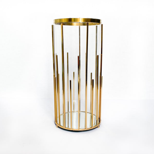 Glass & Brass Candle Holder