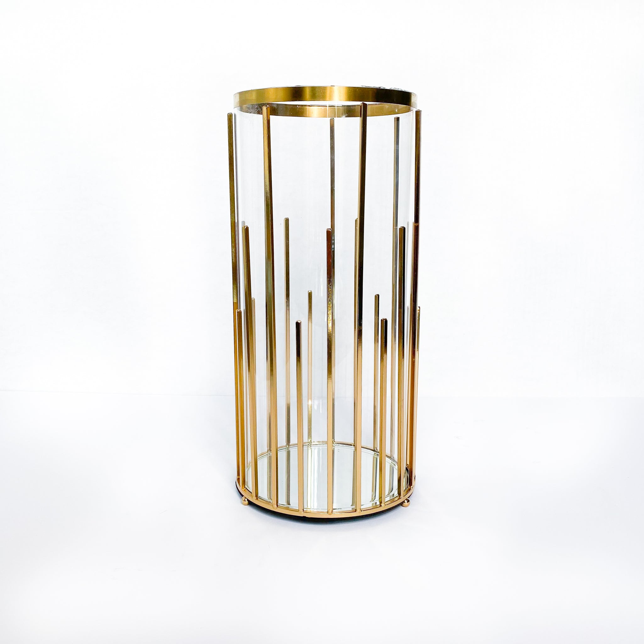 Glass & Brass Candle Holder
