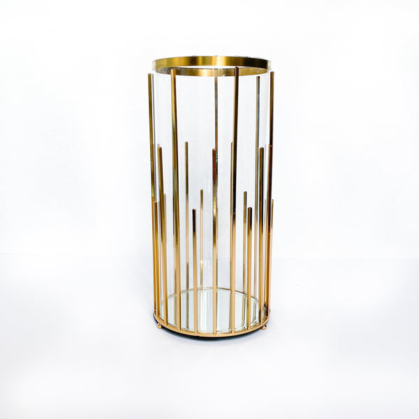 Glass & Brass Candle Holder