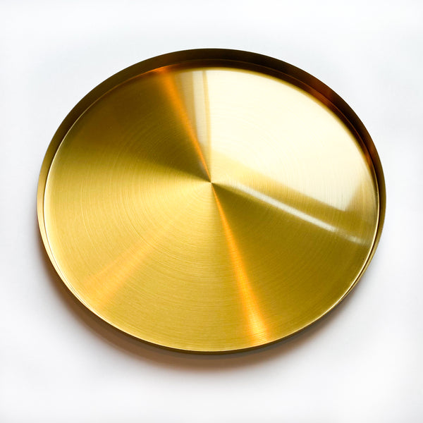 Round Golden Tray
