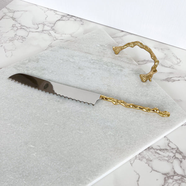 Branch Marble Tray Set with Knife