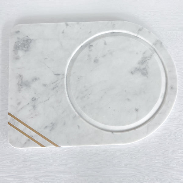 Marble Cheese Board with Glass Cloche