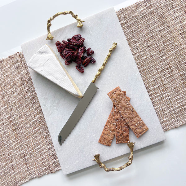 Branch Marble Tray Set with Knife
