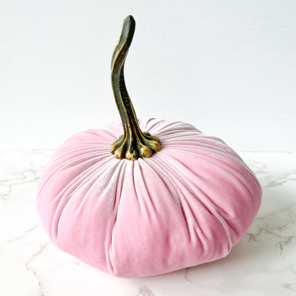 Pink Velvet Pumpkins