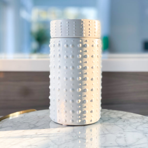 White Stud Coffee Jars