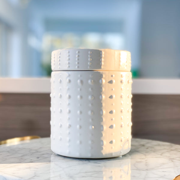 White Stud Coffee Jars