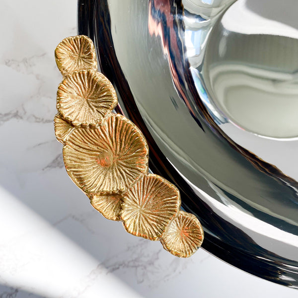 Flower Silver & Gold Salad Bowl