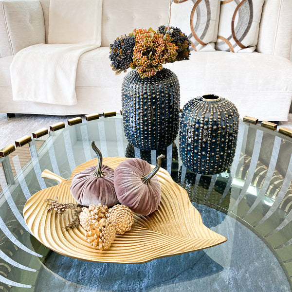 Black Studded Vase