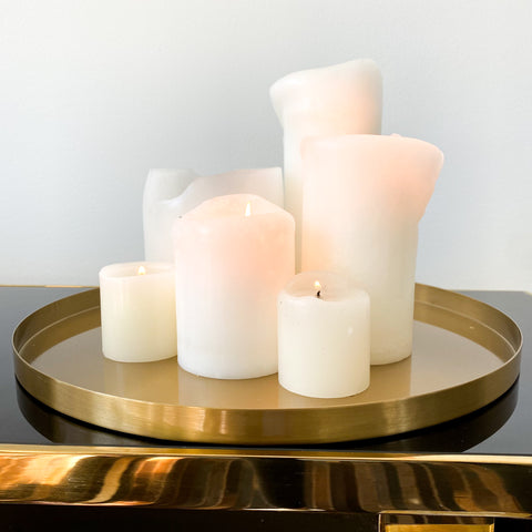 Round Golden Tray