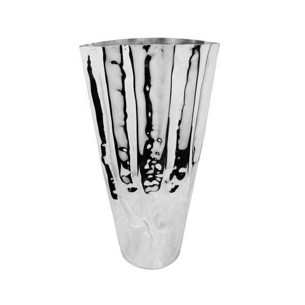 Rippled Stainless Steel Vase