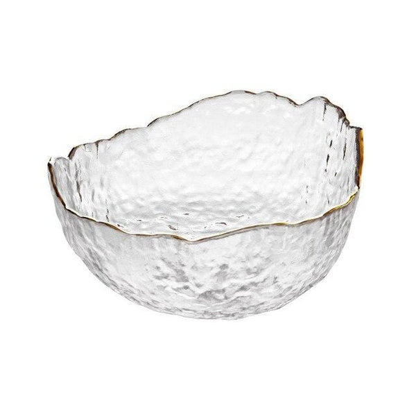 Rippled Edge Gold & Glass Bowl (Set of 3)