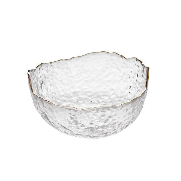 Rippled Edge Gold & Glass Bowl (Set of 3)