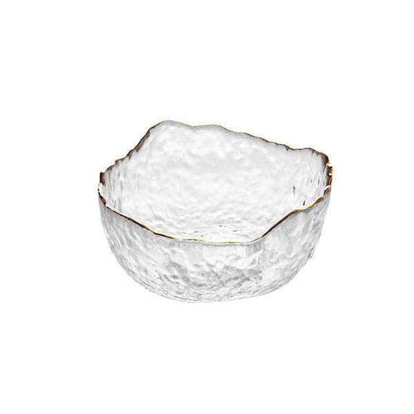 Rippled Edge Gold & Glass Bowl (Set of 3)
